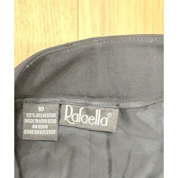 Rafaella Womens Wide-Leg Black Pants Size 10 - Picture 2 of 3